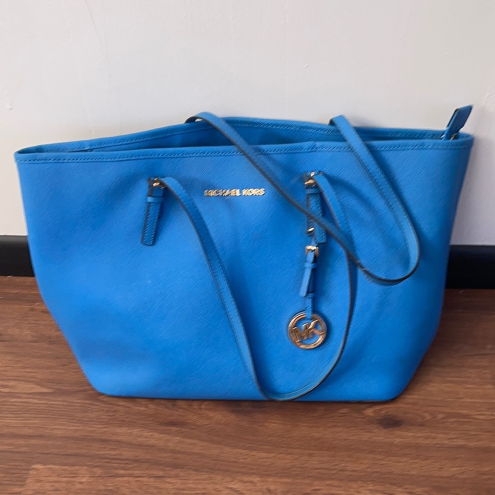 Blue Michael Kors purse